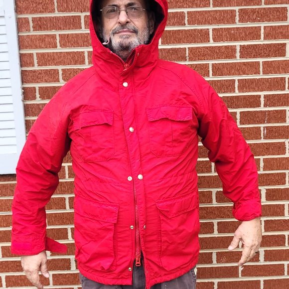Vintage LL Bean Baxter State Parka Red with Plaid lining Size Large - Picture 1 of 11